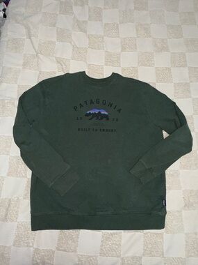 Patagonia Men's Arched Fitz Roy Bear Uprisal Crew Sweatshirt size L